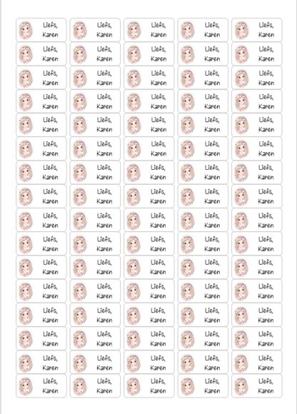 Gepersonaliseerde stickers