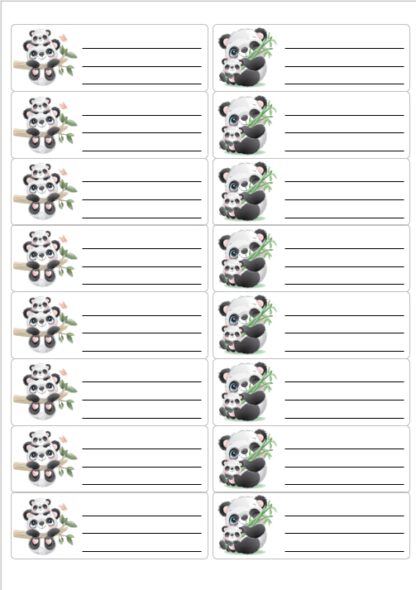 Panda adreslabel