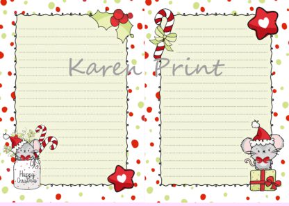 Kerstmuis Schrijfblok