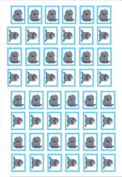 postzegelsticker zeehond